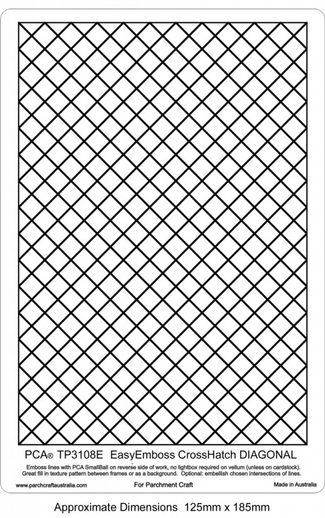 Tp3108e Embossing Easy Cross Hatch Diagonal Fine 6 Holes X 6 Holes