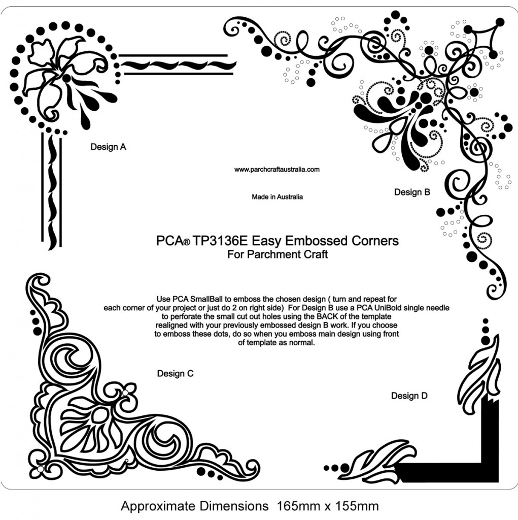 TP3136E EMBOSSING Easy Embossed Corners Parchment Worldwide