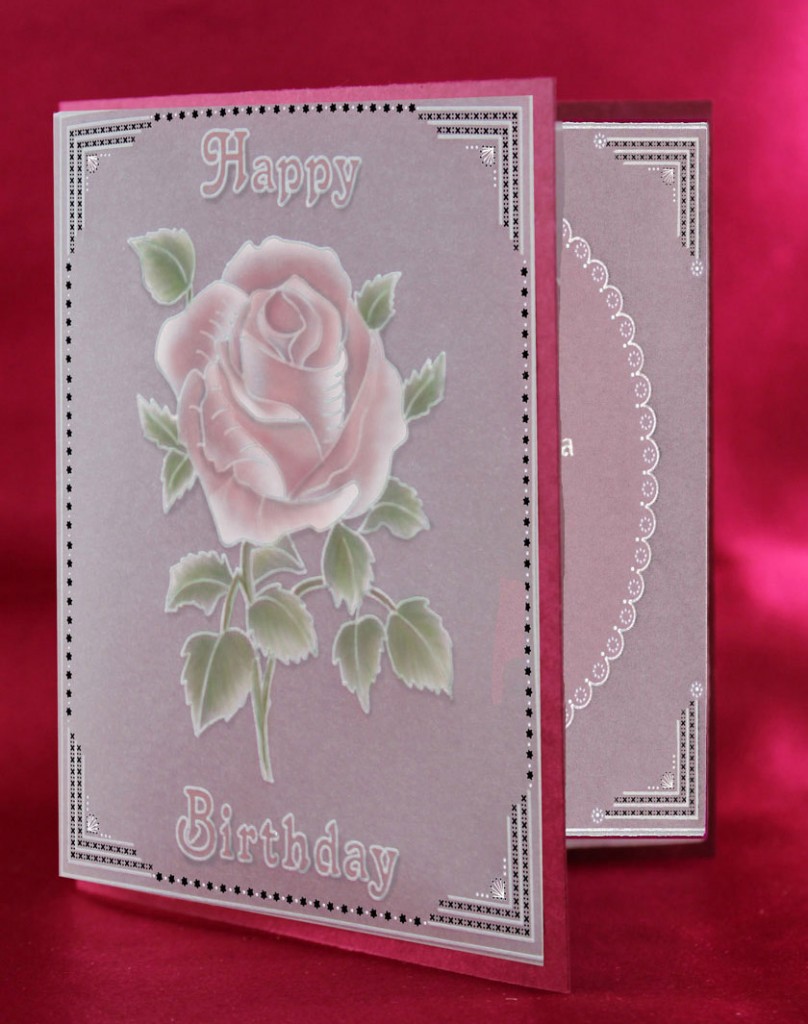 Rose Card Rance TP7146EC-standing-rose-card - Parchment Worldwide