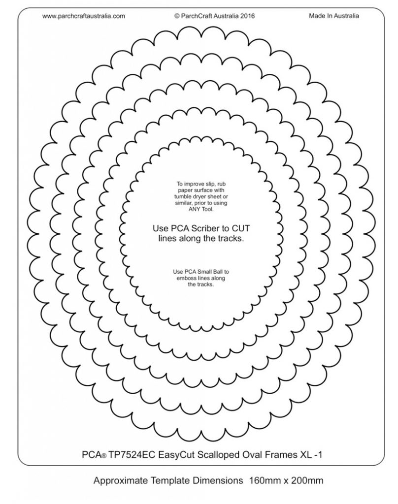 TP7524EC EasyCut Scalloped Oval Frame 1 - XL - Parchment Worldwide